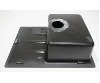 GRANISIL LAGO 680.0 Granitový dřez s odkapem, černý (9)