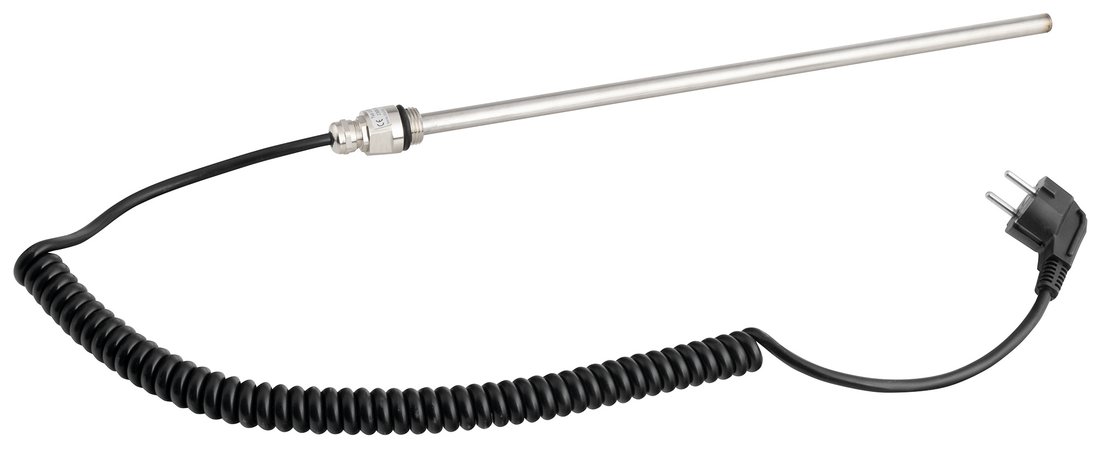 AQUALINE Elektrická topná tyč bez termostatu, kroucený kabel/černá, 600 W