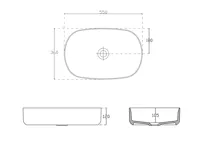 ISVEA INFINITY OVAL keramické umyvadlo na desku, 55x36cm, zelená petrol (10)