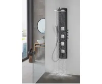 POLYSAN SPIRIT SQUARE termostatický sprchový panel 250x1550mm, černá (9)