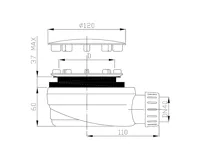 POLYSAN Vaničkový sifon, průměr 90mm, DN40, nízký, krytka bílá mat (6)