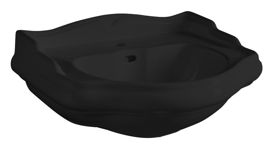 KERASAN RETRO keramické umyvadlo 56x46,5cm, černá mat