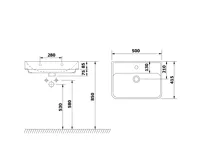 BRUCKNER NEON keramické umyvadlo 50x41,5cm, bílá (9)