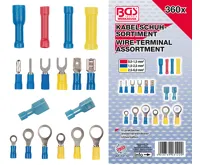 BGS Kabelová oka, konektory, spojky, sortiment 360 dílů