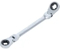 BGS Oboustranný ráčnový očkový klíč , kloubový , s očkovými hlavami E-profil , E20 x E24 - BGS Oboustranný ráčnový očkový klíč , kloubový , s očkovými hlavami E-profil , E20 x E24 -