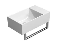 GSI KUBE X keramické umývátko 40x23cm, broušená spodní hrana, bez otvoru, pravé/levé, bílá mat (3)