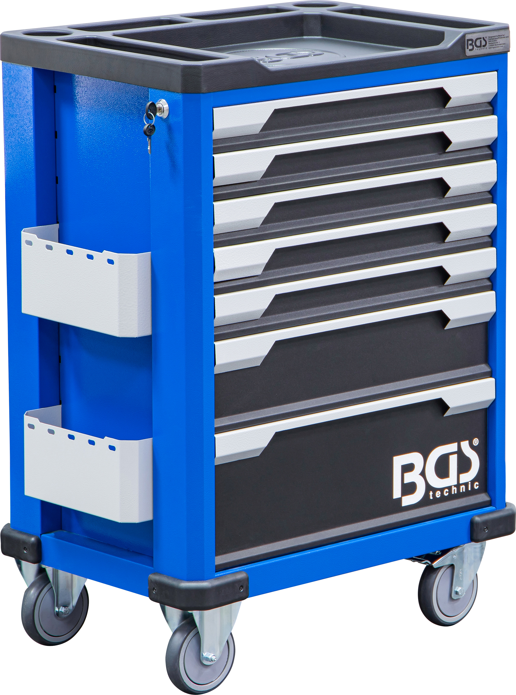 Bgs dílenský vozík,  7 zásuvek,  prázdný bs4236