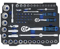 BGS Pěnová vložka pro BGS BOXSYS1 &amp; 2: Sada nástrčných klíčů, 6,3 mm (1/4&quot;) / 12,5 mm (1/2&quot;)