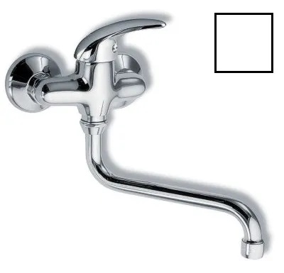 NOVASERVIS Dřezová umyvadlová baterie 100 mm Metalia 55 bílá-chrom - 55074/T,1