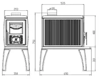 PLAMEN Litinová krbová kamna TRENK - černá (24)