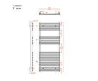 SAPHO DESERTO otopné těleso 500x1200mm, chrom (6)