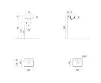 GSI NUBES keramické umývátko 36x28cm, bílá ExtraGlaze (6)