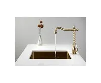 SAPHO KIRKÉ WHITE stojánková dřezová baterie, bílá páčka, bronz (1)