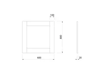 SAPHO BRAND zrcadlo v dřevěném rámu 60x80cm, mořený smrk (7)