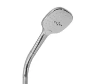 Sprchová souprava, třípolohová sprcha, šedostříbrná hadice, horní držák sprchy (2)