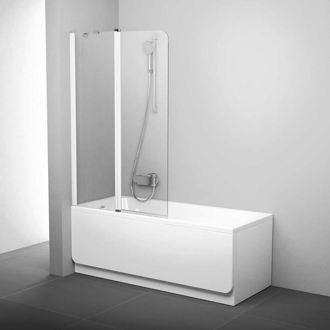 Ravak vanová zástěna cvs2-100 l bílá+transparent