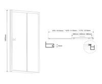 AQUALINE AMADEO posuvné sprchové dveře 1200 mm, sklo Brick (13)