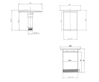 AQUALINE Umyvadlová výpust 5/4“, neuzavíratelná, velká zátka, 10-50mm, chrom (2)