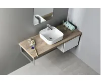 SAPHO MOLVENO keramické umyvadlo na desku, 39,5x39,5cm, bílá (5)