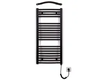 Koupelnový radiátor elektrický Thermal KDO-E 450/ 960 - 300W, pravý - černý mat Koupelnový radiátor elektrický Thermal KDO-E 450/ 960 - 300W, pravý - černý mat