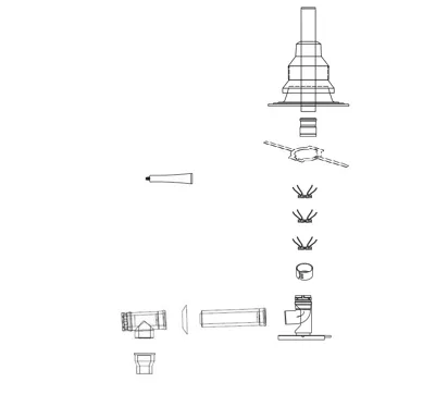 ALMEVA Komínový komplet PROFI  80/125 - UV stabil ALMEVA Komínový komplet PROFI  80/125 - UV stabil