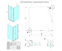 GELCO LORO boční stěna 800mm, čiré sklo (4)