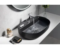 ISVEA INFINITY OVAL keramické umyvadlo na desku, 60x40cm, černá mat (4)