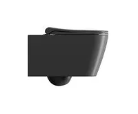 GSI NUBES závěsná WC mísa, Swirlflush, 35x55cm, černá dual-mat (1)