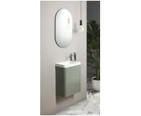 AQUALINE Zrcadlo s broušenou hranou oválné 40x70cm, CU free (5)