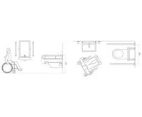 SAPHO HANDICAP opěrné pevné madlo tvar U 600mm, bílá (3)