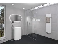 SAPHO TREVA umyvadlo volně stojící 56,5x85cm, litý mramor, kryt výpusti, bílá mat (3)