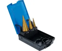 BGS Vrtáky kónické HSS, stupňovité, potitanované, sada 3 díly (1)