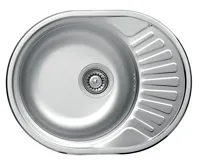 NOVASERVIS Dřez 45x58 s odkapem a přepadem nerez - DR45/58