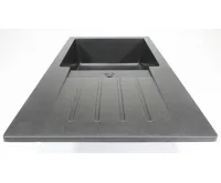 GRANISIL ARCOS 770.0 Granitový dřez s odkapem, černý (12)