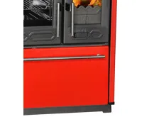 PLAMEN Sporák na tuhá paliva 850 GLAS - L červený (4)