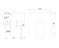 SAPHO LATUS podomítková sprchová baterie, 1 výstup, chrom (2)