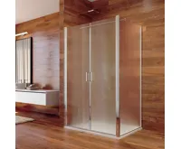 LIMA Sprchový kout, obdélník, 100x90x190 cm, chrom ALU, sklo Point (1)