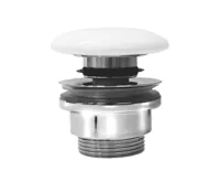 GSI GSI umyvadlová výpust 5/4“, click-clack, keramická zátka, 5-65mm, bílá ExtraGlaze