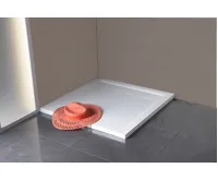 POLYSAN ARENA sprchová vanička z litého mramoru se záklopem, čtverec 90x90cm, bílá (4)