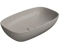 GSI NUBES keramické umyvadlo na desku 60x38cm, tortora mat