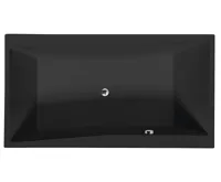 POLYSAN QUEST obdélníková vana 180x100x49cm, černá mat