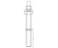 ALMEVA LIK střešní nástavec nastavitelný 1600mm 60/100 černý D=0,15-1,1m