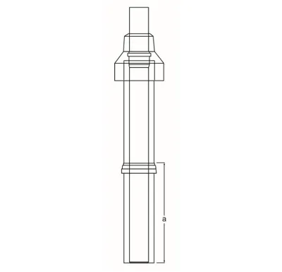 ALMEVA LIK střešní nástavec nastavitelný 1600mm 80/125 černý D=0,15-1,1m