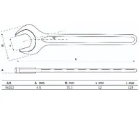 BGS Klíč plochý 12,0 mm, jednostranný (1)