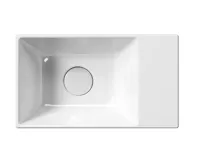 GSI KUBE X keramické umývátko 40x23cm, broušená spodní hrana, bez otvoru, pravé/levé, bílá ExtraGlaze (6)