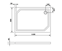 GELCO SARA sprchová vanička z litého mramoru, obdélník 110x80cm, bílá (4)