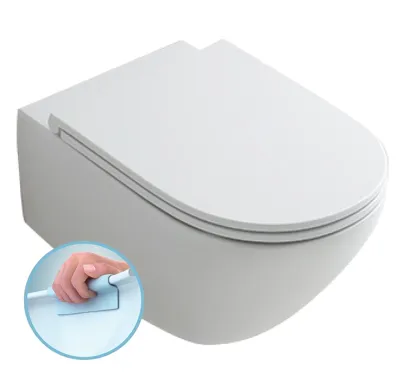 KERASAN AQUATECH závěsná WC mísa, Rimless, 36,5x55cm, bílá