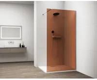 POLYSAN ESCA CHROME jednodílná sprchová zástěna k instalaci ke stěně, sklo Marron, 1200 mm POLYSAN ESCA CHROME jednodílná sprchová zástěna k instalaci ke stěně, sklo Marron, 1200 mm