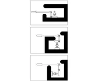 BGS Sada dvoukloubových ráčnových kombinovaných klíčů ,  nastavitelné ,  8 mm (2)