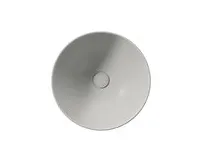 GSI PURA keramické umyvadlo na desku vysoké, průměr 42cm, cenere mat (1)